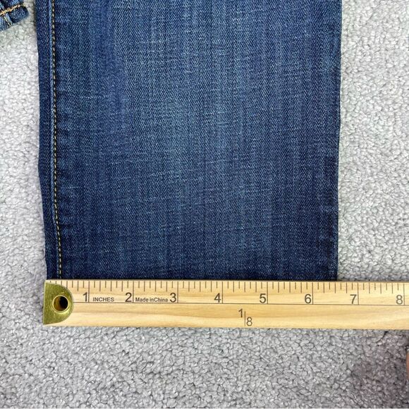 American Eagle Artist Jeans Women's 10 Blue Crop Straight Low Rise Dark Denim - Picture 11 of 12